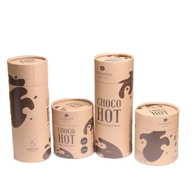 China Custom Recyclable / Biodegradable Biodegradable Kraft Paper Tube Boxes Recycled Cardboard Paper Tubes Round Containers Cylinder Cosmetic Packaging for sale