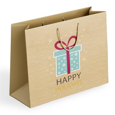 China Luxury Paper Bag Recyclable / Biodegradable Custom Size Shopping , Eco Friendly Recycled Kraft Paper Bags for sale