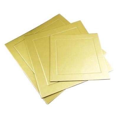 China Recyclable Gold /Silver Card Newspaper Distribution Tour/Square Cardboard Cake Base Boards For Mousse for sale