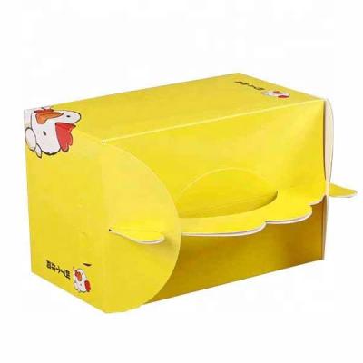 China Fried Chicken Packaging Boxes Custom Foldable Recyclable Logo Food Paper Packaging Box With Handle for sale