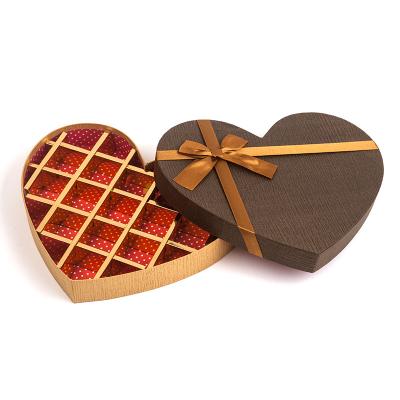 China Recycled Materials Heart Shaped Luxury Gift Box With Lids Empty Chocolate Packaging Boxes for sale