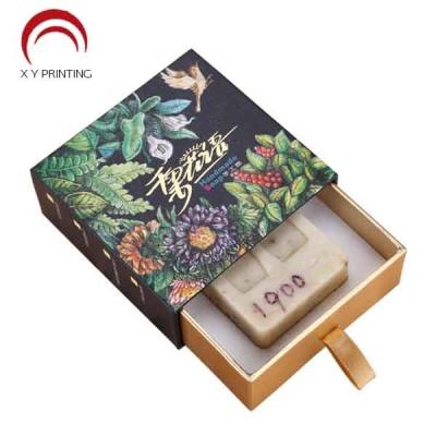 China Recyclable Decorative Cardboard Recycled Natural Coated Brown Kraft Paper Bath Soap Skin Care Products Packaging Box for sale