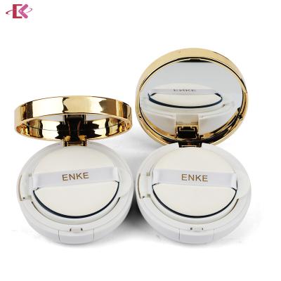 China Custom Recycled BB Liquid Cream Base Materials Powder Cover Air Cushion Compact Luxury Leather Case With Mirror for sale