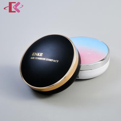 China Recycled Materials Round Black Bb 15g Cream Empty Cushion Case Cosmetic Packaging Box Compact Cushion for sale