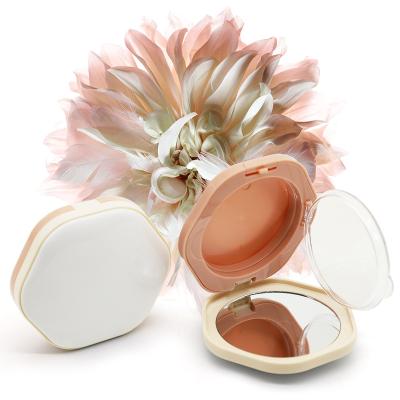 China Recyclable Double Layer Compact Case Design Empty Hexagonal Compact Container Pressed Powder Case for sale