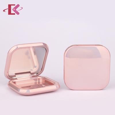 China Recyclable Compact Wrap Rose Golden Bronzer Empty Press Powder Packaging With Mirror for sale