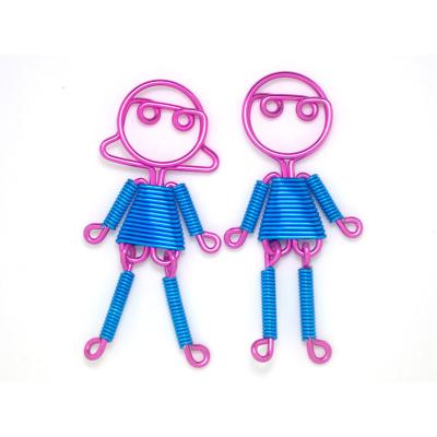 China Cute Creative Thug Pendant Couples Jewelry Europe Jiyun Doll Aluminum Wire Handwork Party Decorations for sale