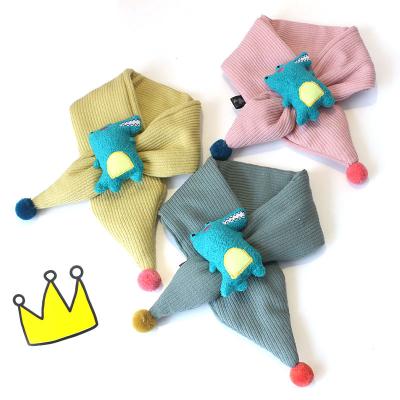 China Jiyun Small Crocodile Cotton Short Scarf Winter Warm Crossover Boys And Girls Beep for sale