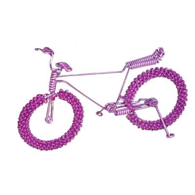 China Hot selling aluminum wire crafts souvenirs Europe Jiyun wheel handmade bicycle decoration for sale