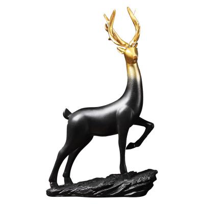 China 100% Handmade Nordic Modern Decoration Elk Resin Home Ornaments for sale