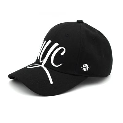 China JOINT Personalized Cotton Black Baseball Cap Embroidered Design New York High Quality Baseball Cap for sale