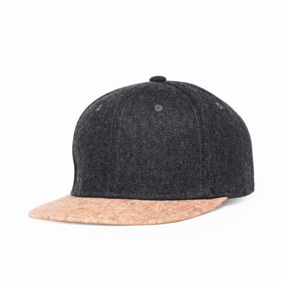 China COMMON Wooden Pattern Bill Hip Hop Snapback Baseball Leather Hat for sale