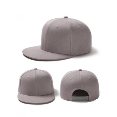 China Free Sample Custom Order Six Panel Snap Back Plain White Hat Hip Hop Hat for sale