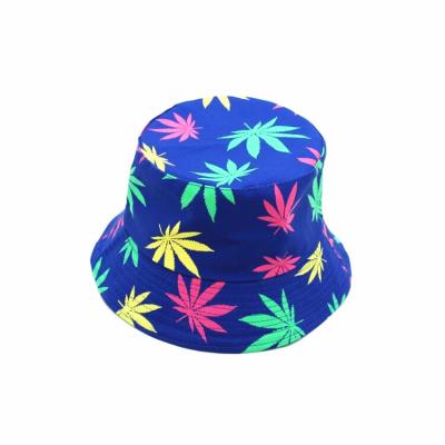 China Character Maple Leaves Kids Sun Hat Fisherman Bucket Hat Custom Printing for sale