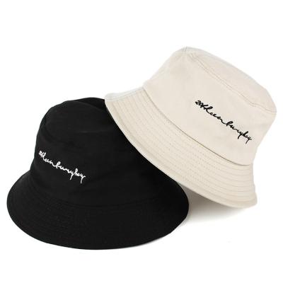 China Breathable White High Quality Custom Logo Embroidery Sublimation Cotton Bucket Hat Simple Comfort Wholesale for sale