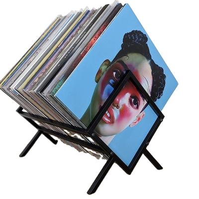 China Worktop Disc LP Book Magazine Viable Vinyl Record Rack for sale