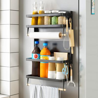 China High Quality Viable Multi-layer Fridge Rack Magnetic Kitchen Fridge Holder for sale