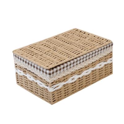 China Pemphis Rope Toy Storage Basket Large Storage Decorative Woven Box for sale