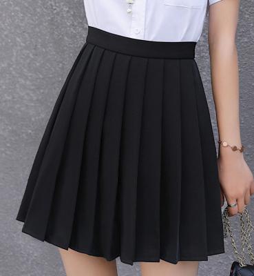 China Custom Women Anti-Static Skirts Mini Knitted Cotton None Stretchy Pleated A Line Skirt for sale