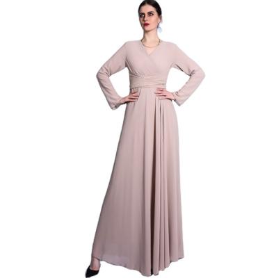 China 2021 Fashion design casual modern women dress long sleeve plus size ladies elegant long dress muslim islamic clothing abaya for sale