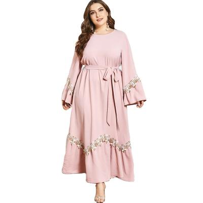 China Antistatic Plus Size Women Clothing 2021 Summer Long Sleeve Elegant Casual Maxi Dresses For Ladies for sale