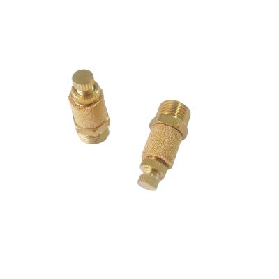 China Building Material Stores Thread Pneumatic Solenoid Valve Muffler Cylinder Silencer Noise Reduction Brass Fit Copper Gasket for sale