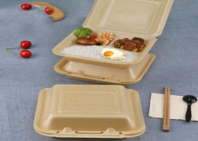 China Pulp tableware lunch box Sugarcane pulp bowl box sushi pack kraft paper bowl food container for sale