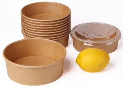 China 100% Eco Friendly Disposable Kraft Paper Salad Bowl  paper bowl food container box for sale