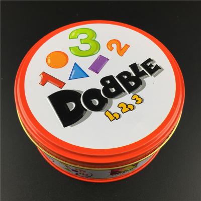 China Metal Camping Tin Box For Dobbles Kids COOKIE Dobble Card Game Table Tin Box Spot Cards Go for sale