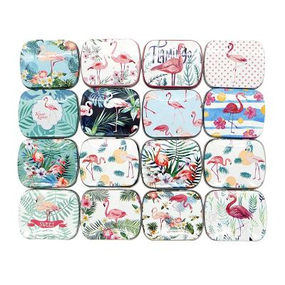 China Hot Gift Dot Button Organizer Makeup Metal Tin Box Rectangle Tin Square Metal Small Storage Card Box Jewelry Case New for sale