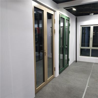 China Modern Aluminum French Doors Double Glazed Glass Tempered Awning And Sliding Aluminum Frame Window for sale