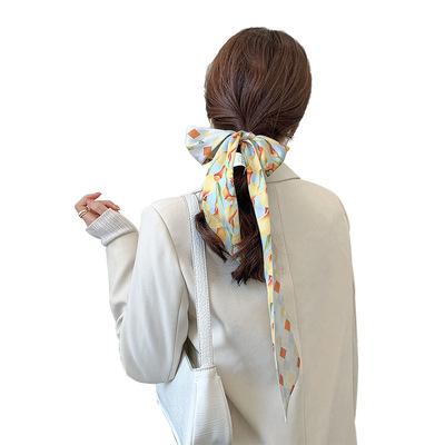 China Silk like new style 2021 wind single silk scarf female temperament simple professional scarf for sale