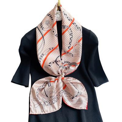 China Silk like scarf 2021 new 90's soft beach towel brand scarf sunscreen shawl luxury silk decoration square for sale