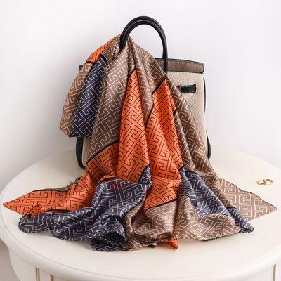 China Silk like 2021 spring and summer fashion mother scarf travel leisure wear shawl silk thin beach towel for sale