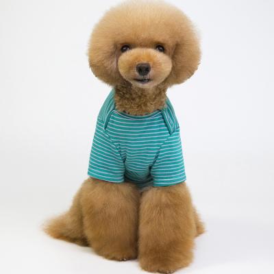 China Viable Warm Pet Clothing Pure Color Striped Pet Shirt Puppy Clothes For Medium Small Dog for sale