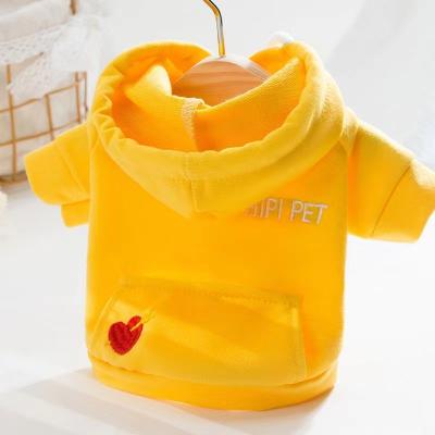 China Fashion Spring Viable Dog Clothes Buccellati Hoodie Embroidered Heart Design Red Pet Clothing Arket For Little Live Pets Multicolor for sale