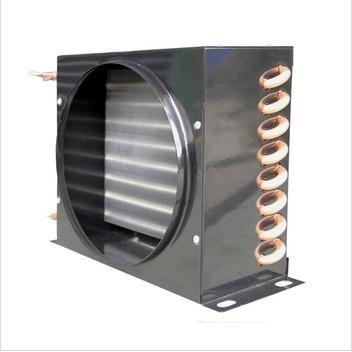 China Air Cooled Refrigeration Parts 1/2HP Copper Tube Condenser With Fan Motor for sale