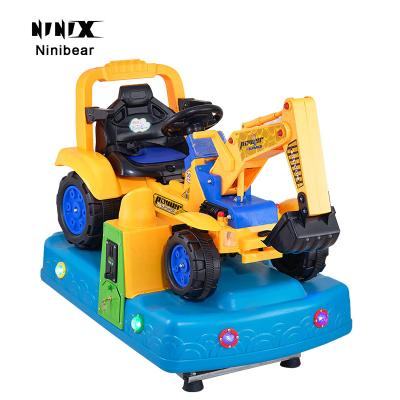 China New Excavator Rocking Car Children Ride Electric Commercial Rocking Machine Children's Entertainment Automatic Toy Car 23315 for sale