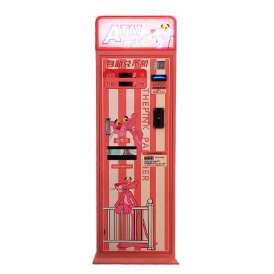 China Metal Arcade Game Center Smart Coin Exchanger The Pink Collectible Coin Exchange Machine for sale