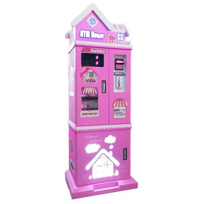 China Pink Token Metal Castle Amusement Game Machine ATM Coin Exchange Machine For Claw Crane Machine for sale