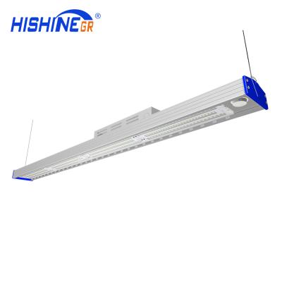 China Hishine 200W 250W warehouse lighting supermarket shop 2ft 4ft highbay pendant led linear high bay light for sale