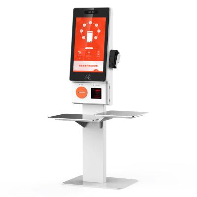 China Self Checkout Kiosk mit 23.8 Zoll Touchscreen-Display Drucker Scanner für Einzelhandelsgeschäfte zu verkaufen