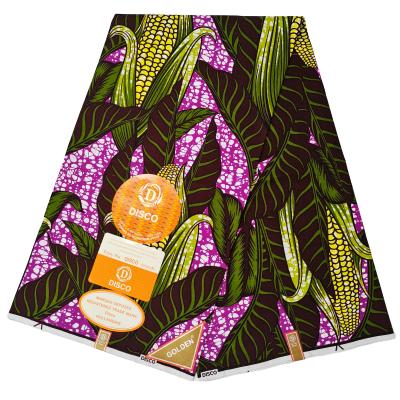 China Wholesale Shrink-Resistant African 100% Wax Fabric Cotton Material Printed Fabric For Dress for sale