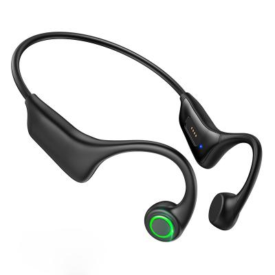 China Amazon Best Selling IPX7 H16 Bluetooth Bone Conduction Headphones Brearhing Light Waterproof Headset Open Ear Running Noise Earphone for sale