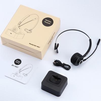 China Perfect Sound Professional Business Over Ear Headset Noise Canceling Call Center Headset BT5.0 Hand Free Phone Headsets With Microphone for sale