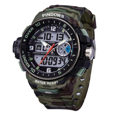 China Alarm Pindows 606 Hot Sell Cheap Popular Fashion Man Wrist Watch Black Military Watches 50M Waterproof Japan Movt Sports for sale