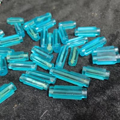 China 1pcs/lot Natural Ancient Stone Asian Western Glass Sea Blue Square Cylindrical Beads Old Transparent No Impurities Accessories Jewelry for sale