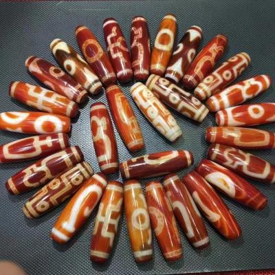 China 50pcs/Combos Stone Jewelry Charm Abalorios Jewelry Making Natural Agate Dzi Ethnic Style High Quality Gemstone Beads Wholesale Bulk for sale