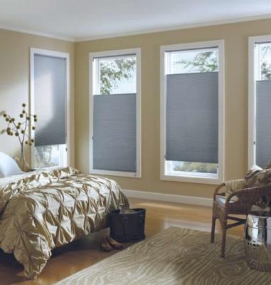 China Through the Window Custom Motorized Honeycomb Ready Made Cellular Window Blinds for sale