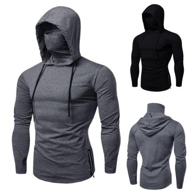 China Wholesale Custom Logo Maskes Oversized Men's Hoodies Sweatshirt Black Plain Anti-wrinkle With Face Maskes for sale